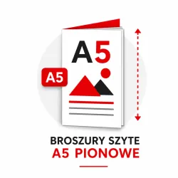 Broszury szyte A5 pionowe